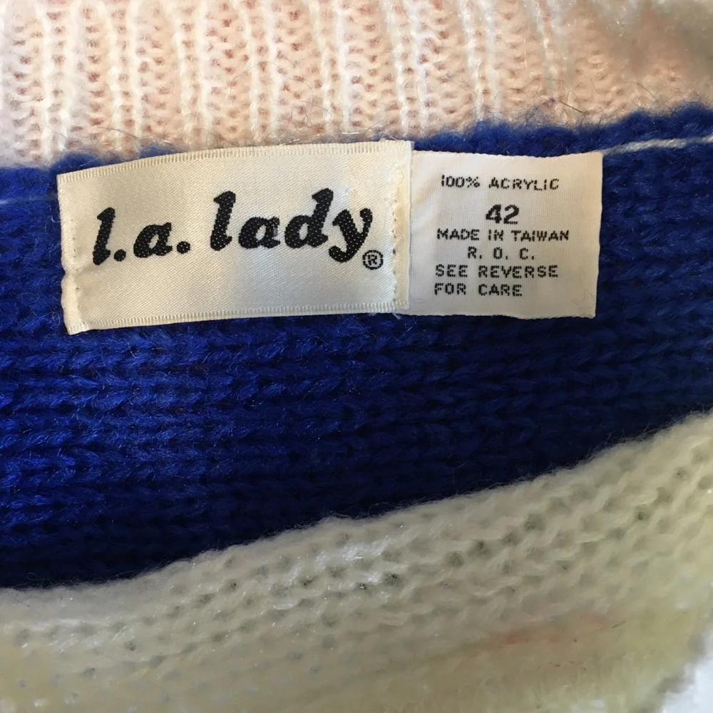 Vintage 80s Oversized Pullover Crewneck Sweater - Picture 4 of 4